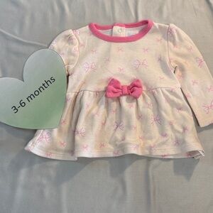 Baby Mode - 3-6M Pink Bow Baby Dress